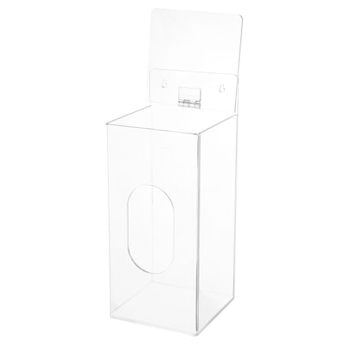 ERINGOGO Wall Mount Glove Dispenser Box with Lid Glove Storage Organizer for Lab and Office Single Compartment for Industrial Use