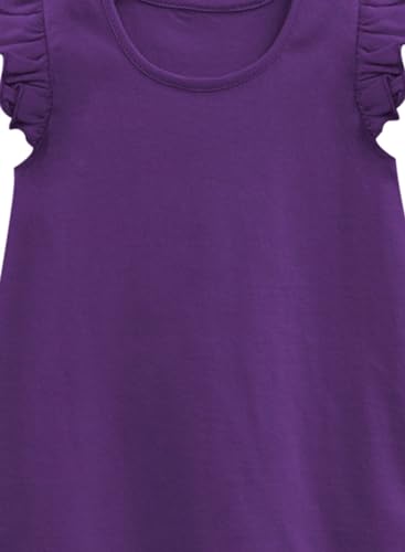 Image of A.T.U.N. (All Things UBER Nice) Girl's Polyester Regular Fit Solid Round Neck Knee Length Regular Top