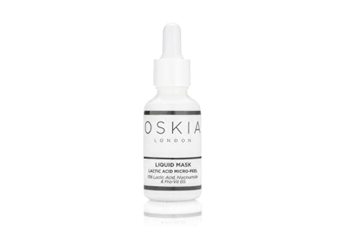 OSKIA Liquid Mask - Overnight Lactic Acid Mask with Probiotics & Niacinamide for Exfoliation & Radiance, Black, 30 ml (Pack of 1)