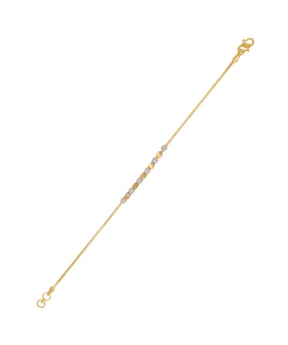 Image of BHIMA Jewels 22K BIS Hallmark 916 Beaded Charm Gold Chain Bracelet