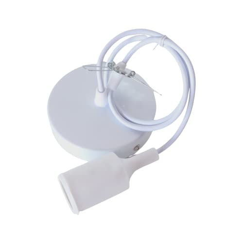 Thaihome White Light Set - Cable Set For Pendant Light - Hardwired Fixtures - White Cable Set - Pendant Lamp Cord-Light Set - Adjustable Hanging Cord #TOP1