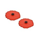 Charles Viancin - Poppy Silicone Lid for Food Storage and Cooking - Airtight Seal on Any Smooth Rim Surface - BPA-Free - Oven, Microwave, Freezer, Stovetop and Dishwasher Safe (Drink Covers)