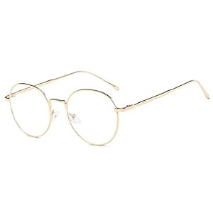 Metalen frame retro glazen frame vlaggenspiegel decoratieve bril klassiek rond frame glas heldere lens bril