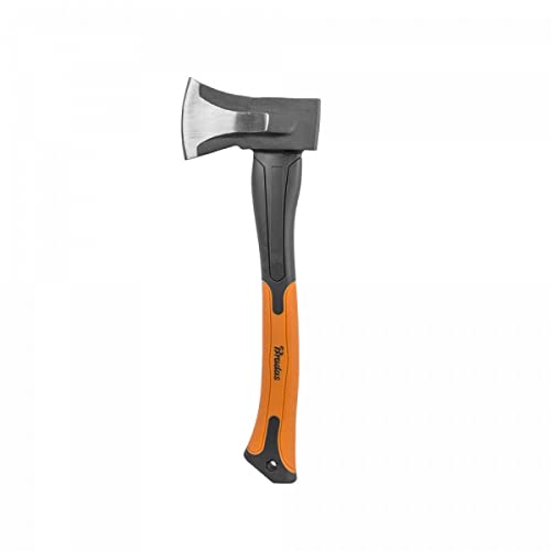R.G. Spaltaxt Axt Profi Fiberglas Stiel Holzspalter Spaltbeil Holzaxt Spalthammer Kopfgewicht (1000g), Schwarz/Orange