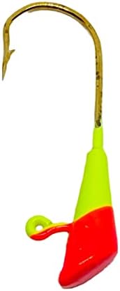 Shad Dart Jigheads 1/16 oz Fishing Hooks Lure Bait Tackles (Chartreuse/Orange) 50 pieces NEW Painted