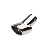 Simoni Racing Auspuffblende Oval Edelstahl - 116x86xL180mm - Anschluß 46->74mm