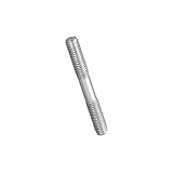METALLIXITY Double End Threaded Stud Screw(M5 x 35mm) 10Pcs, Equal Thread Length Rods & Studs 304 Stainless Steel - for House Maintenance Craft Loom, Silver Tone