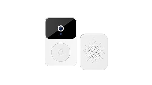 PUVMENQIN SmartWireless Doorbell Camera with Video Call, Real-Time Notifications,No Subscriptions, Enhanced Night Vision, White, Protect Your Privacy with Voice Changer,Lithium Batteries Inside,White