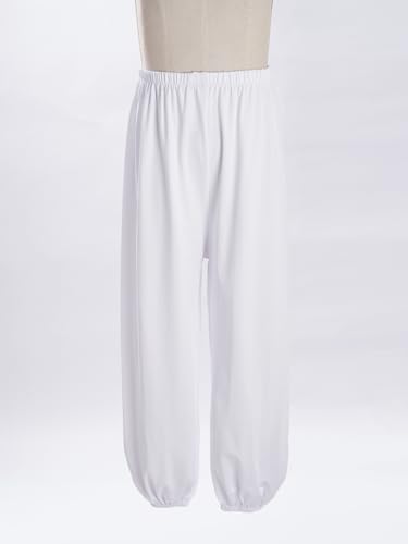 Unisex Kids Boys Girls Harem Loose Casual Sports Kung Fu Pants Loose Pants Trousers for Taichi Martial Art Practice4