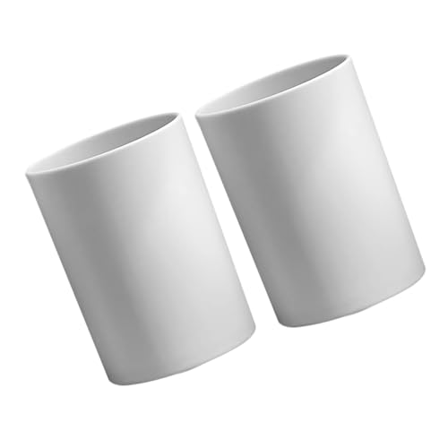 WOONEKY Mouthwash Cup Brush Cups 2pcs Set Reusable Pp Easy to Clean for Bathroom