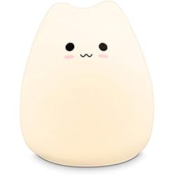 Lamparas Katatori Navaris lámpara LED de gato - Luz de noche para bebé o niño - Lámpara nocturna de gatito - Luz pequeña con cambio de color - Tamaño XS