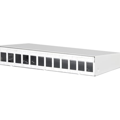Boîtier AP Keystone 12 ports METZ CONNECT blanc RAL9010