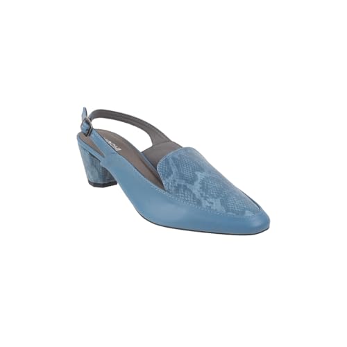 Image of Mochi Women Synthetic Leather Claasic Block Heel Backstrap Sandal