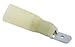 NTE Electronics 76-HIMD12 Brass Heat Shrink Insulated Male Disconnect, Electro Tin Plated, 0.032" x 0.250" NEMA Tab, 12-10 AWG Wire Size