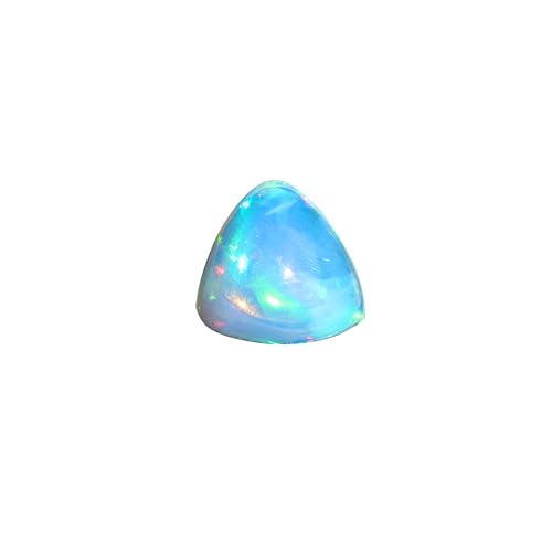 Opale blanche éthiopienne naturelle taille trillion 9mm pour haute joaillerie