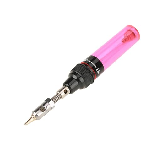 8ML Soldador de butano,PC Gas recargable inalámbrico Iso-Tip Soplete Soplador Soldador Pluma Gas butano para herramienta electrónica de reparación(Rojo)
