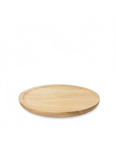 Plato de Madera Artesanal XXL para Pulpo á Feira (24 cm) – Diseño Tradicional Gallego – Ración Familiar / Tapas Monumentales – Base Rústica Premium para Presentación Gourmet – Pieza Única y Auténtica
