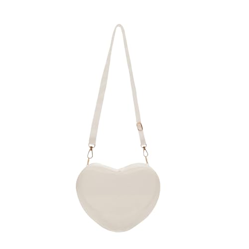 Clear Crossbody Purse Bag Transparent Heart-Shaped Shoulder Clutch Bag for Women Girls