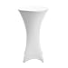 Anyasen Mantel Mesa Redonda Funda elástica Revestimiento Spandex Cubremesa de Coctel Seco De Bar Elástico Redondo Funda para Mesa Alta para Fiestas Bodas Eventos mesas de pie Decorativa 80cm Blanco