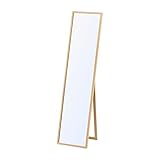 ぼん家具 スタンドミラー 姿見鏡 全身ミラー 高さ150cm 幅36cm 持ち運び 鏡撮り スタイルチェック オーク