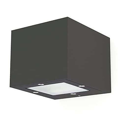 Dopo Lighting - ISORA Anthrazit LED COB 1 Außenleuchte IP65 - Marierte Wandleuchte im modernen Stil ideal für Terrassen, Fassaden und Veranden Cover
