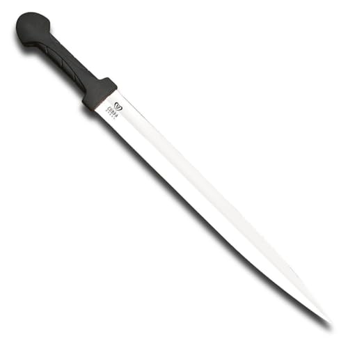 Windlass Cobra Tactical Knife - Hand-Forged 420 Stainless Steel Blade with Rubber Handle, Leather Sheath