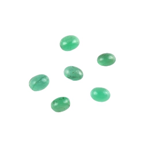 Émeraude zambienne naturelle cabochon emerald pierre précieuse 4x3 mm en vrac pour bijoux - 100pcs