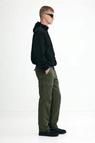 Image of Lymio Men Cargo | Cotton Cargo Pants for Men | Regular Fit High Rise Solid Pants (117-120)