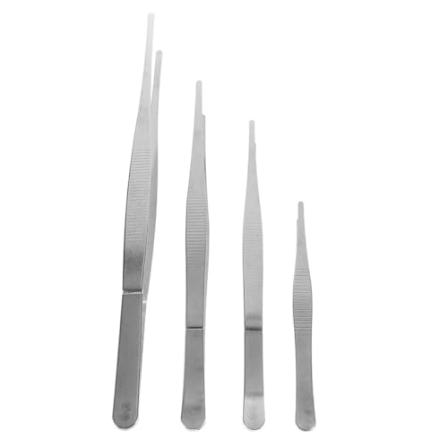 SEWACC Outils de Plantation Pinces à Épiler Portables 4 Pièces en Acier Inoxydable pour Aménagement Paysager et Jardinage Domestique