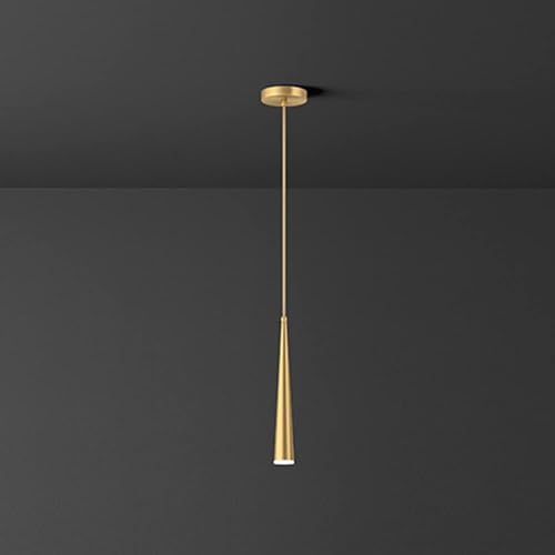 Chandelier de chevet de couloir moderne LED suspension laiton vintage