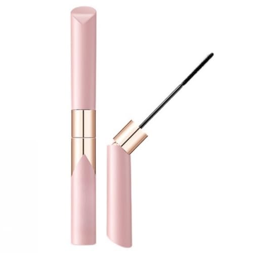 Black Mascara Half-Comb Silicone Brush Separates Lashes for Definition, Waterproof and Plump, No Smudge, Curling and Lengthening, Clump-Resistant, All Day Exquisitely Full