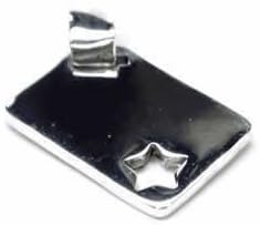 Green Piercing Pendant Top, Men's, Women's, Silver, 925 Sterling Silver, Indian Jewelry Top [STT00-ST-0056] Design, Chain Top Only, Accessory, Popular, Sterling Silver