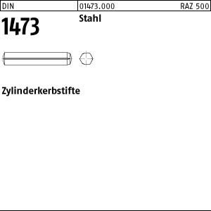 DIN 1473 Zylinderkerbstifte Stahl 5 x 40 S 200 Stk