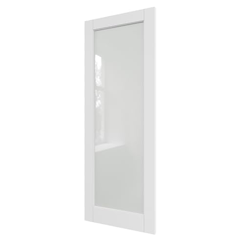 30 x 80 Slab Doors, Frosted Glass Interior French Door Slab, Soild Core & Pre-Finished Single Panel as Bedroom Pantry Laundry Closet Door Panel, No Assembly Required-Shaker w/o Hardware - Image 4