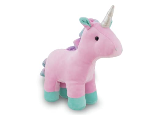 Unicórnio de Pelúcia Plush 30cm Rosa com Verde