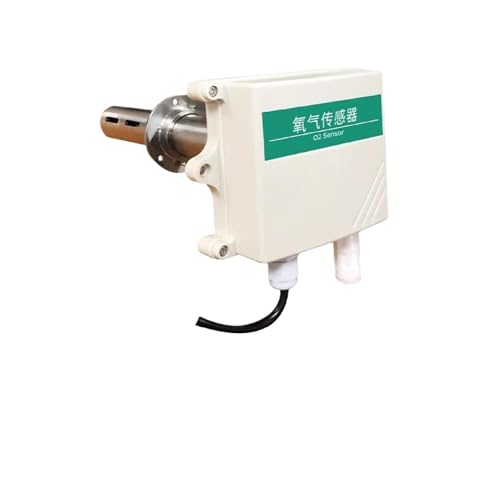 Pipeline Oxygen Sensor 4-20mA RS485 O2 Transmitter 0-10V Industrial Gas Concentration Detector for Laboratory & HVAC Systems(0-25Vol 4-20ma OLED)