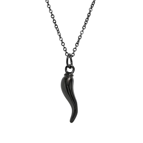 Collier piment en argent 925 cadeau d'anniversaire breloque corne originale