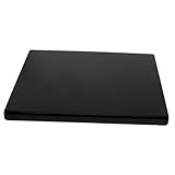 FIXOSHEE Tabla de Cortar Acrílica Negra Antideslizante con Borde para Encimera Resistente y Gruesa para Frutas Verduras y Alimentos Cocidos para Uso Cocina y Profesional