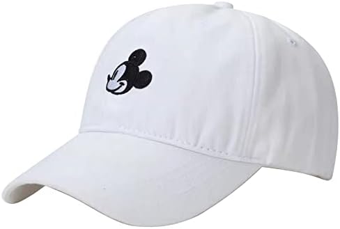 Cartoon Baseball Cap Embroidery and Printing Sun Hats Men Women Hip Hop Baseball Hat for Outdoor Sports Decoration (White)