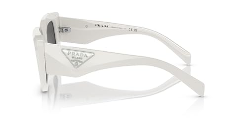 Prada PR 14ZS 1425S0 Talc Plastic Fashion Sunglasses Grey Lens2