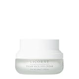LICORNE Vegan Rice Eye Cream for Dark Circles and Puffiness - Thick Butter Texture Under Eye Care with AHA & PHA, Fragrance Free Hydration for Sensitive Skin, Large 1.01 Fl Oz (30ml)