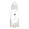 MAM Biberon Easy Start 320 ml, Biberon anticolica per allattamento misto, Riduce le bolle d'aria e il rischio di coliche, Accessori neonati 4+ mesi autosterilizzanti e con tettarella misura 3, Beige