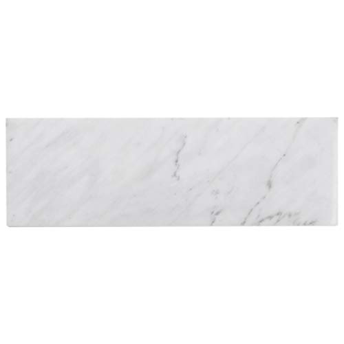 Apollo Tile 4"x12" White Polished Marble Tile for Kitchen, Bathroom,