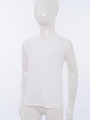 Kids Boys Cotton Sleeveless Crop Tank Top Tshirt Solid Color Sports Vest Outdoor Athlecamisole3