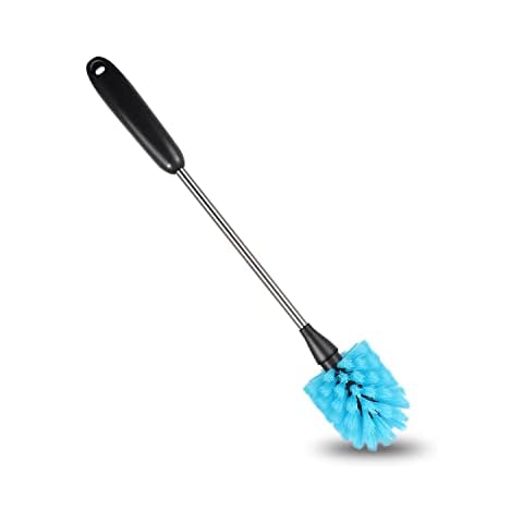Stainless Steel Long Handled Water Bottle Brush-Flexible and Flexible Brush for Water Bottles, Milk Bottles, Glasses, Glassware, Food Jars, Wake-up Jars, 15 in. Cover