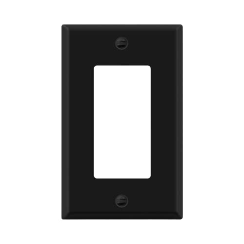 ENERLITES Decorator Switch Metal Wall Plate, Outlet Cover, Corrosion Resistant, Standard Size 1-Gang...