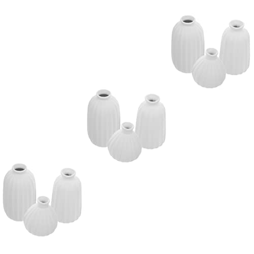 Cabilock 3 Juegos Jarrón De Ceramica Flores Decoración Florero De Piedra Florero De Gres Florero Acanalado Jarrones Jarrón Decorativo Jarrón Central Floreros Cerámica 3 Piezas * 3