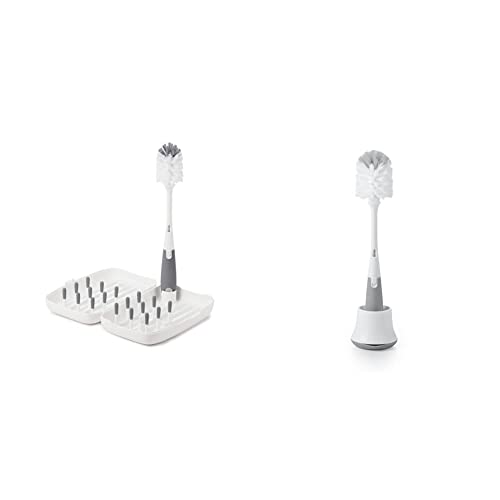 Image of OXO Tot Travel Drying Rack + Bottle Brush Bundle | Portable Cleaning Accessories for Bottles, Parts, and More