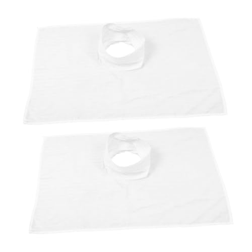 Cabilock 2pcs Soft Cotton Massage Bed Sheets Holes Salon Bed Pillow Massage Cover