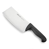 Arcos Cuchillo Carnicero Cleaver - Cuchillo Carnicero - Hoja Acero Inoxidable 8' - Mango Polipropileno - Plateado -istema Identificación Color - Resistente y Higiénico -erie 2900 - Color Negro